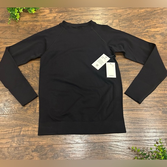 NWT 🍃 HALFDAYS Johnson Seamless Long Sleeve Base Layer - Black - size Large - Picture 1 of 13